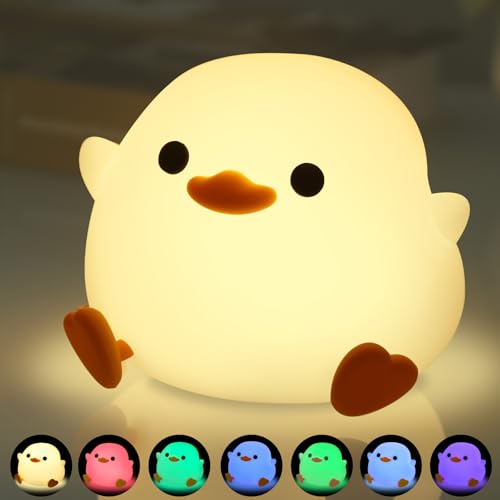 Wrischan Ente Nachtlicht, Dodo Duck LED Nachtlicht mit 30 Minuten Timer, 7 Farben LED Nachttischlampe Babyzimmer, Entenlampe Geschenke Nachttischlampe für Kinderzimmer, Geschenke für Jungen, Mädchen Wrischan Ente Nachtlicht, Dodo Duck LED Nachtlicht mit 30 Minuten Timer, 7 Farben LED Nachttischlampe Babyzimmer, Entenlampe Geschenke Nachttischlampe für Kinderzimmer, Geschenke für Jungen, Mädchen von Wrischan