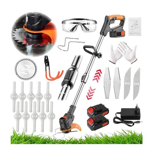 Wrneaoch Freischneider Akku Rasentrimmer mit Faden 90° drehbarer Trimmerkopf 24V Motorsense Elektrisch 15 cm Schnittbreite für Heim und Garten Wrneaoch Freischneider Akku Rasentrimmer mit Faden 90° drehbarer Trimmerkopf 24V Motorsense Elektrisch 15 cm Schnittbreite für Heim und Garten von Wrneaoch