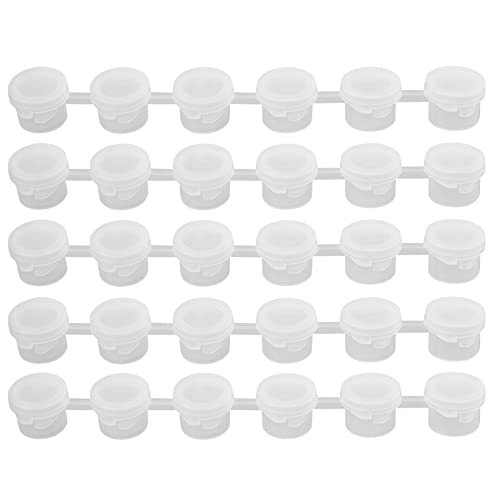 Wrtysully 50 Streifen Leere Farb Streifen Farb Topf TöPfe Klare Lagerung Farb BehäLter Mini Mal Becher Topf 3 Ml / 0,1 Oz von Wrtysully
