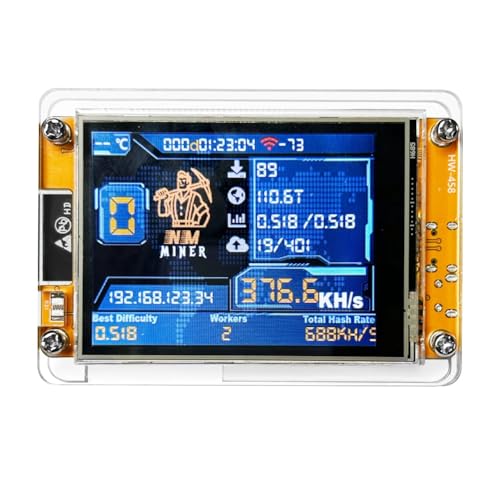 Wrtysully NMMiner NerdMiner V2 Hashrate 377KH/S ESP32 2,8 Smart Display Crypto Solo Lottery Miner BTC Lottery ESP32-2432S028R von Wrtysully