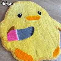 Handgemachtes Küken Mit Messerteppich | Süßer Teppich Funky Ente Gelber von Wrugs