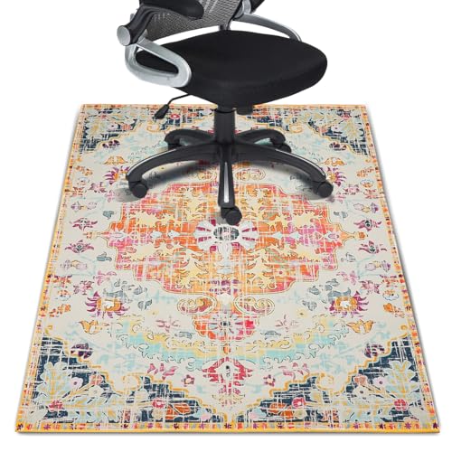 Bürostuhlmatte für Hartholzböden, 91,4 x 121,9 cm, Büroteppiche für Gaming, Rollstühle, Computer-Schreibtischstuhl, rutschfeste Retro-Boho-Schutzmatten für Harte Böden und Fliesenböden Bürostuhlmatte für Hartholzböden, 91,4 x 121,9 cm, Büroteppiche für Gaming, Rollstühle, Computer-Schreibtischstuhl, rutschfeste Retro-Boho-Schutzmatten für Harte Böden und Fliesenböden von Wruzbxcn