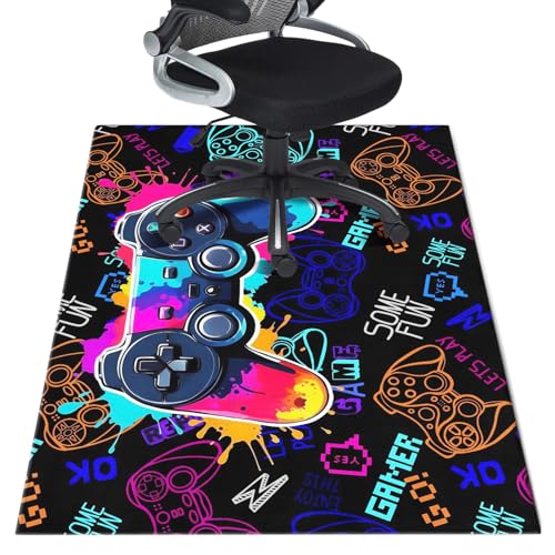 Gaming-Stuhlmatte für Hartholzböden, 91,4 x 121,9 cm, Büroteppiche für Spiele, Rollmatten für Stuhl, Gamer, Computer, Schreibtischstuhl, rutschfeste Schutzmatten für harte Böden und Fliesenböden Gaming-Stuhlmatte für Hartholzböden, 91,4 x 121,9 cm, Büroteppiche für Spiele, Rollmatten für Stuhl, Gamer, Computer, Schreibtischstuhl, rutschfeste Schutzmatten für harte Böden und Fliesenböden von Wruzbxcn
