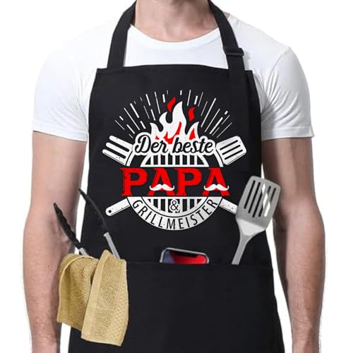 Geburtstagsgeschenk Für Papa Opa, Vatertagsgeschenk Grill Geschenk Lustige Geschenke Grillschürze Männer, Männer Geschenke Geburtstag Opa Papa Geburtstagsgeschenk (Schwarz) von Wryzorix