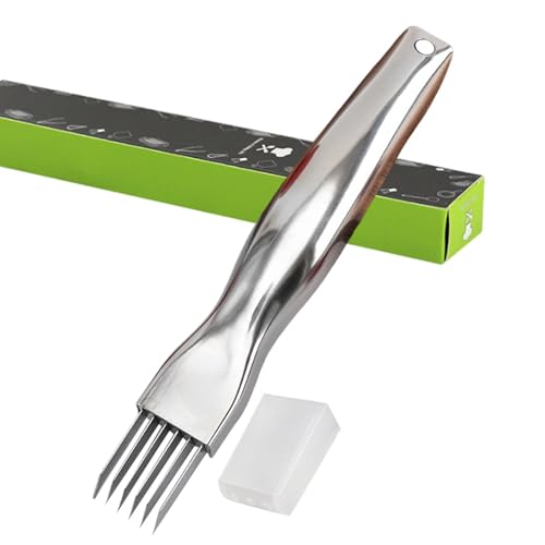 Shred Silk The Knife, 2024 New Upgrade Wellenschneider, Zerkleinerung Cutter Shredder Messer Edelstahl Gehackte Grüne Zwiebel Messer, Multifunktionale Food Slicer Gadget,16,4 X 2,4 Cm von Wscwl