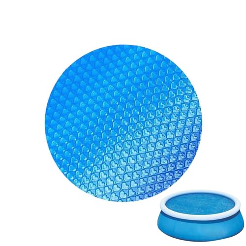 Wscwl Solarfolie Pool,Rund Ø 360cm Solar Poolabdeckung Für Effiziente Wärmespeicherung Pool Solarabdeckplane Solarfolie Solarplane Ösen Solarabdeckung Zuschneidbar Wärmeplane Für Schwimmbäder von Wscwl