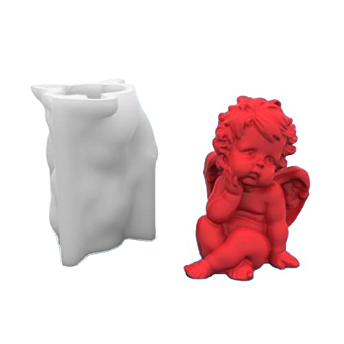 3d Little Engel Kerze Silikonform Epoxy Harzform Tisch Ornament Formplasters Erstellen Werkzeug Leicht Zu Reinigen von Wsdsgz