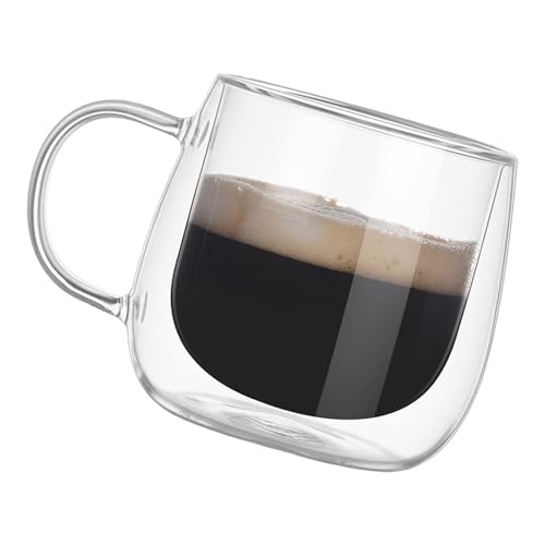 Glasbecher Für Heiße Oder Kalte Getränke 250 Kapazität Doppelmauerte Kaffeetasse Elegante Espresso Glaswaren Für Den Heimgebrauch von Wsdsgz