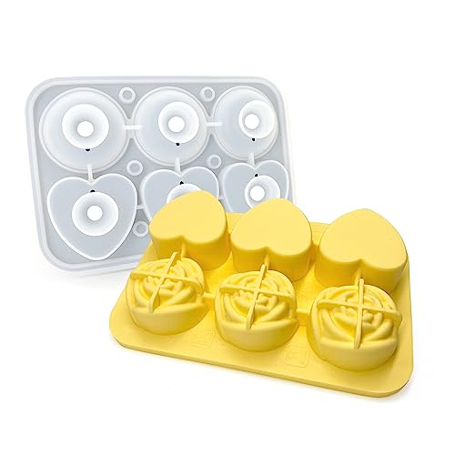 Herz Rose Kuberschale Silikonform Easy Freisetzung Multifunktions Backformen Kuberschalen Rosen Bälle Herstellerformen von Wsdsgz