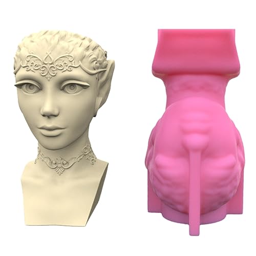 King Queen Porträt Gips Blumentopf Silikonform Epoxidharz Form Sukkulente Vase Zement Tonform Stifthalter Form Form King Queen Porträt Gips Blumentopf Silikonform Epoxidharz Form Sukkulente Vase Zement Tonform Stifthalter Form Form von Wsdsgz
