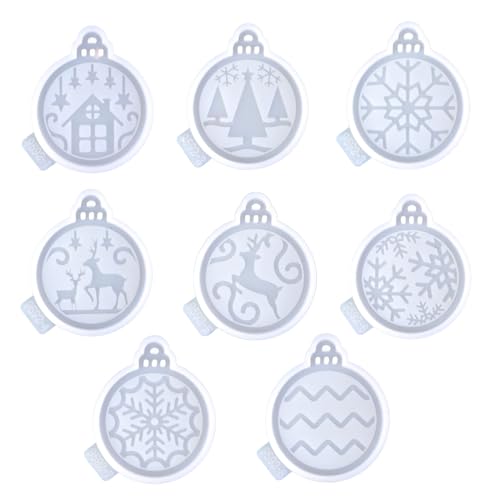 Packung Von 8 Silikonhandwerksformformen Weihnachtshemmungsimobilienform Silikon Perfekt Für Handherstellung von Wsdsgz