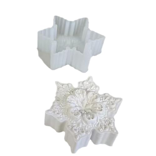 Schneeflocken Silikonform Plasters Schimmel Duftende Kerzenform Tisch Ornament Form Epoxidharz Nonstick von Wsdsgz