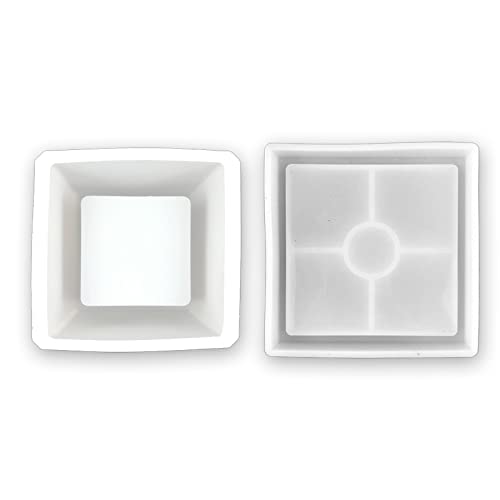 Silikonform Für Blumentöpfe Töpfe Form Für Pflanzen Quadratische Und Runde Form Aschenbecher Untersetzer Kerzen Kerzen von Wsdsgz