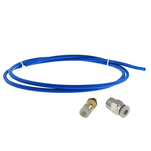 Wsdsgz 1Set PTFE Tube Blue PTFE Schlauch (1 M) Mit PC4-M6-Anpassung Und PC4-M10-Anpassungsstecker Für 3D Drucker 1.75 Mm Filament von Wsdsgz