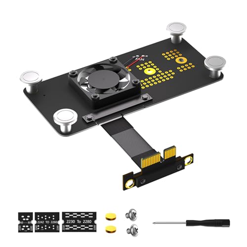 Wsdsgz NGFFs NVME Key M Festplatten Zu PCIE 1X Verlängerungskabel Mit Magnetpad Unterstützen 2230/2242/2260/2280-Festplatten von Wsdsgz