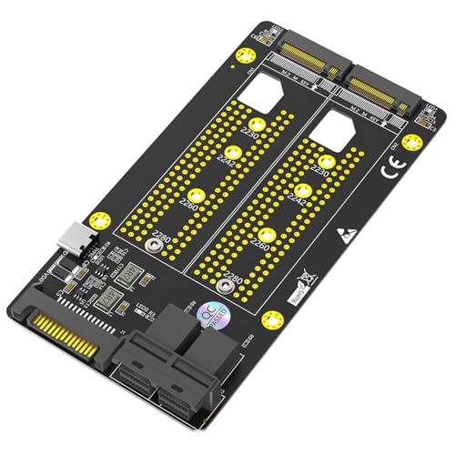 Wsdsgz NVME Festplattenadapter Zwei NVME M Schlüssel Für Zwei SFF-8643-Riser Boards Mit SATAs Typ C Stromversorgung Unterstützt 2230 2242 2260 80 Wsdsgz NVME Festplattenadapter Zwei NVME M Schlüssel Für Zwei SFF-8643-Riser Boards Mit SATAs Typ C Stromversorgung Unterstützt 2230 2242 2260 80 von Wsdsgz