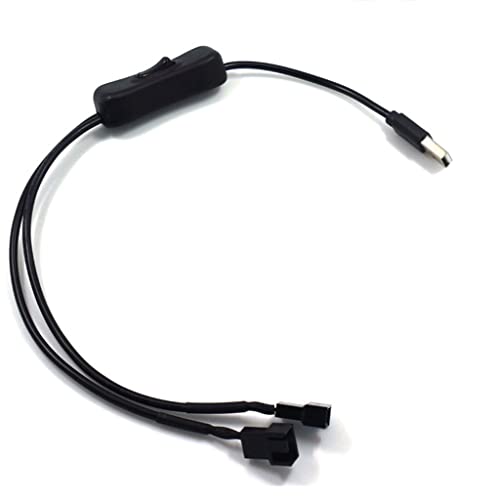 Wsdsgz USB Bis 3-Pin / 4-Pin PWM 5V USB Lüfter Lüfter Netzteil Adapterkabel Für Case Lüfter Adapter Anschlusskabel Mit Einschaltschalter von Wsdsgz