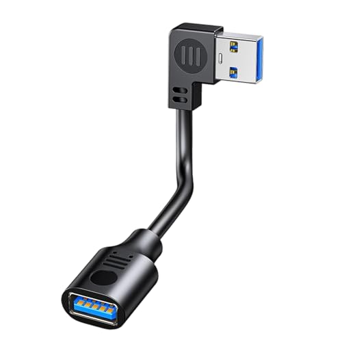 Wsdsgz USB3.0 Verlängerungskabel 90 Grad Abgewinkelter Stecker Draht Männlich Weibliches Adapterkabel Für Computerzubehör Schwarz von Wsdsgz