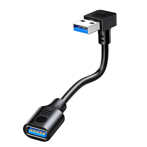Wsdsgz USB3.0 Verlängerungskabel 90 Grad Abgewinkelter Stecker Draht Männlich Weibliches Adapterkabel Für Computerzubehör Schwarz von Wsdsgz