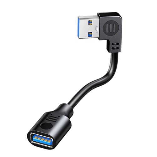 Wsdsgz USB3.0 Verlängerungskabel 90 Grad Abgewinkelter Stecker Draht Männlich Weibliches Adapterkabel Für Computerzubehör Schwarz von Wsdsgz