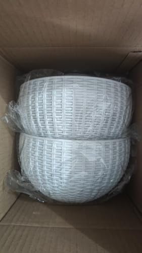 Wshxjzyay 2 Stück Wandbehang Blumen Pflanzgefäß Imitation Rattan Wandmontage halbrunder Blumentopf (klein) von Wshxjzyay