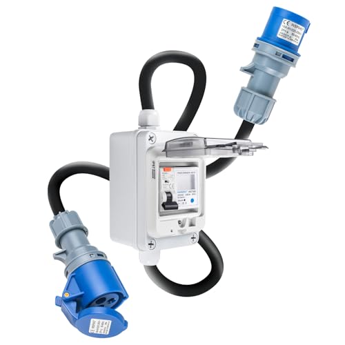 WSPIHO 230VAC 16A Mobiler Digitaler Stromzähler für Steckdose mit FI Schutzschalter Typ A,CEE 3 Pin 16A Stecker auf CEE 16A Kupplung,Zwischenzähler Strom mit IP67 Stromzählergehäuse WSPIHO 230VAC 16A Mobiler Digitaler Stromzähler für Steckdose mit FI Schutzschalter Typ A,CEE 3 Pin 16A Stecker auf CEE 16A Kupplung,Zwischenzähler Strom mit IP67 Stromzählergehäuse von Wspiho