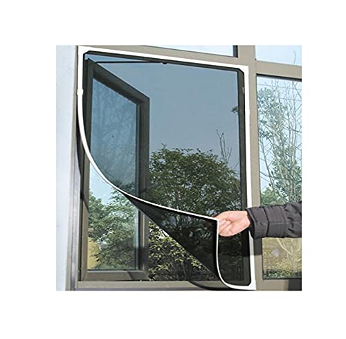 Insektenschutz Fliegengitter Fenster Fliegenschutz Alurahmen Mückengitter in Schwarz, Grey oder anthrazit als Selbstbausatz(1.3mx 1.5m) (Schwarz) von Wtinfer
