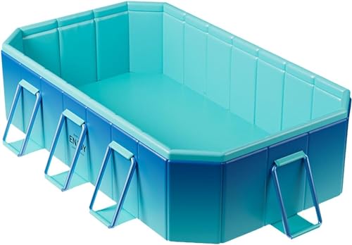 Wttagkl Faltbarer Familienpool Planschbecken – Zusammenklappbares Schwimmbecken für Haustiere & Erwachsene, Nicht Aufblasbarer Hundepool + Tragbare Badewanne mit Schnell-Entfaltung,1.8 Meters von Wttagkl