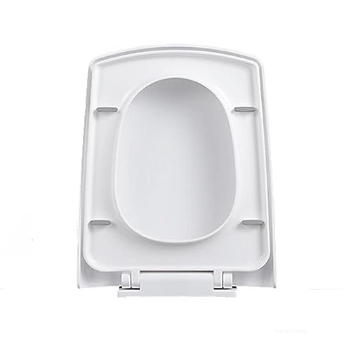 Toilettendeckel mit absenkautomatik, Eckig WC Sitz Toilettensitz mit Absenkautomatik, Fast Fix/Schnellbefestigung, WC Sitz Eckig Weiss,03F von Wttfc