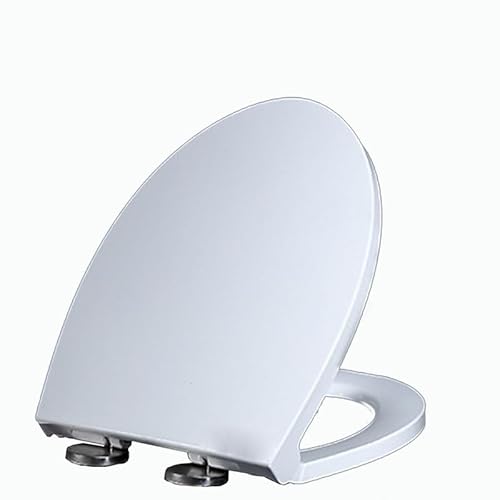 Toilettensitz, Softclose Toilettendeckel, V Form WC Sitz mit Absenkautomatik, WC Deckel mit Quick Release, Leicht zu Reinigen, Klodeckel aus Harnstoff-Formaldehyd, Weiß Klobrille, 44x36cm von Wttfc