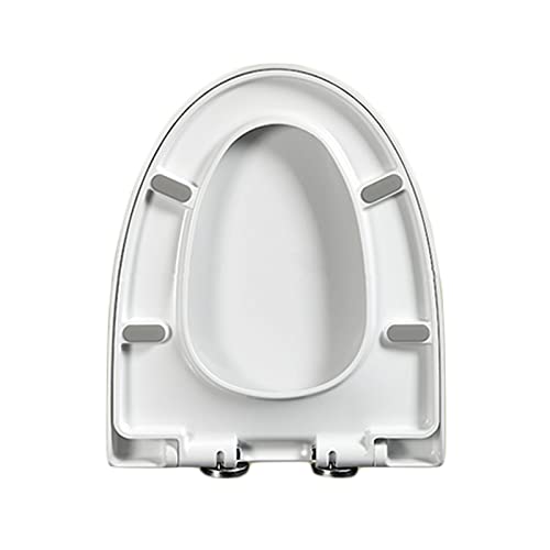 WC Sitz, Toilettensitz Mit Absenkautomatik Und Schnellverschlussscharnier, O-Förmiger Toilettendeckel, Leicht Zu Reinigen, Klodeckel, Klobrille Oval, Weiß, 36 X 45 cm von Wttfc