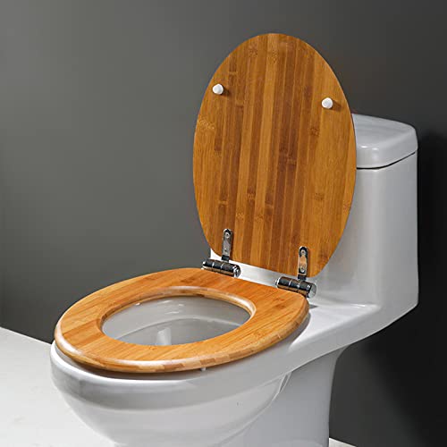 WC-Sitz Mit Absenkautomatik, Hochwertige Und Stabile Antibakterieller Toiletten, Toilettendeckel Holz, Einfache Montage Wc Deckel Klobrille von Wttfc