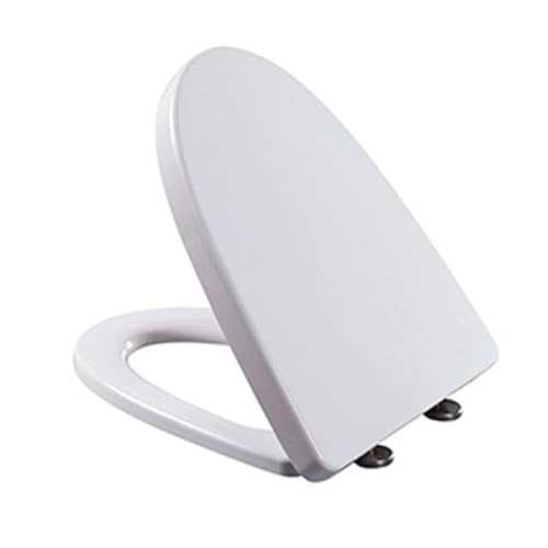 WC Sitz mit Absenkautomatik, Softclose WC Deckel Klobrille Klodeckel mit Quick Release, Leicht zu Reinigen, Toilettendeckel aus Harnstoff-Formaldehyd, V Form Toilettensitz, 45X38.5cm von Wttfc