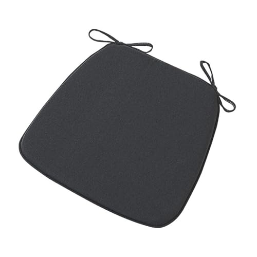 Wttfc Schwarz,4 Set,Sitzkissen 42x40x3cm Stuhlkissen rutschfeste Stuhlauflage mit Verstärkte Träger, Abnehmbarer Bezug, Sitzpolster für Küchenstühle, Esszimmerstühle, Bürostühle, Gartenstühle von Wttfc