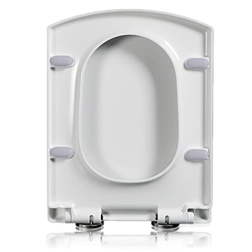 Wttfc Toilettendeckel Quadratischer, Eckig WC Sitz Mit Absenkautomatik Toilettendeckel Klodeckel Klobrille Mit Quick-Release-Funktion Und Softclose Verstellbaren Scharnieren,37 * 47cm Wttfc Toilettendeckel Quadratischer, Eckig WC Sitz Mit Absenkautomatik Toilettendeckel Klodeckel Klobrille Mit Quick-Release-Funktion Und Softclose Verstellbaren Scharnieren,37 * 47cm von Wttfc