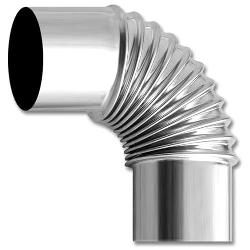 Ofenrohrbogen, 90 Grad, 75mm, Edelstahl-Schornstein, for Outdoor-Camping-Holzofen, Schornstein, Warmwasserbereiter-Abgasrohr(1pcs) von WuCaZRRsy