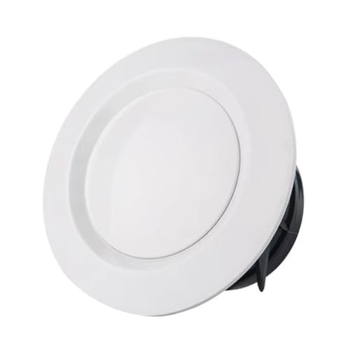 Runde Entlüftung, ABS-Entlüftungsabdeckung, Weiße Lamellengitter-Entlüftung Mit Eingebautem Bildschirm for Badezimmer, Büro, Küche, Belüftungszwecke(Disc 100mm) von WuCaZRRsy