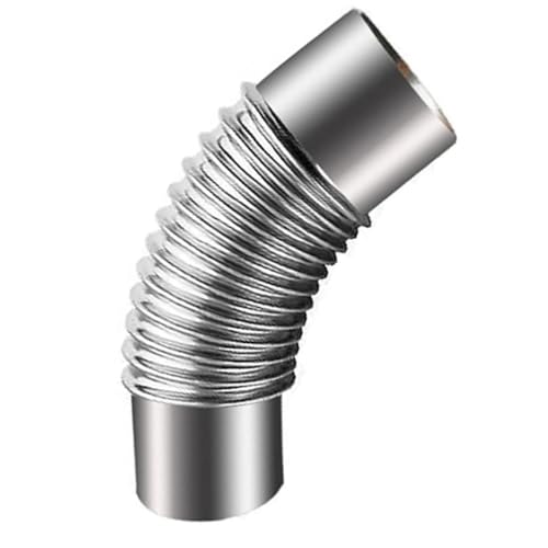WuCaZRRsy Schornsteinabzug, 45-Grad-Edelstahl-Winkelrohr, Rauchabzugsadapter, Geeignet for Alle Arten Von Ofen-Warmwasserbereiter-Lüftungsrauch(7cm/2.75in) von WuCaZRRsy