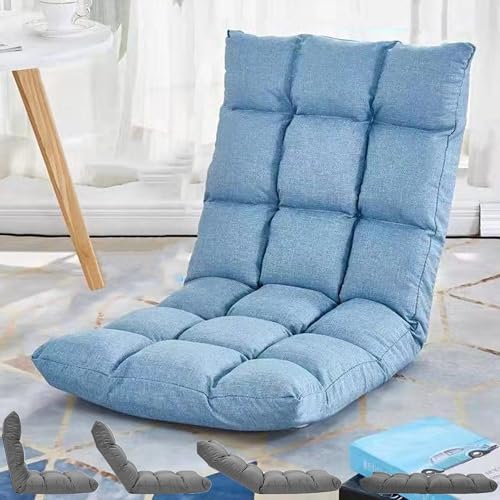 Klappbares Schlafsofa, Bodensitz Im Wohnzimmer, Verstellbarer Klappstuhl mit Rückenstütze, Leicht Zu Transportieren Und Zu Lagern, Geeignet Zum Nickerchen, Lesen, Spielen, Arbeiten, Anschauen blue Klappbares Schlafsofa, Bodensitz Im Wohnzimmer, Verstellbarer Klappstuhl mit Rückenstütze, Leicht Zu Transportieren Und Zu Lagern, Geeignet Zum Nickerchen, Lesen, Spielen, Arbeiten, Anschauen blue von WuDLi