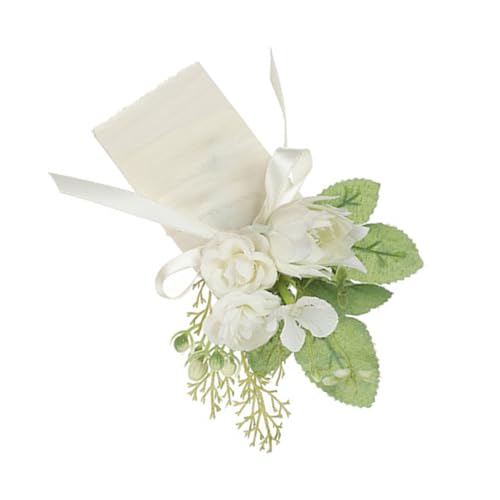 WuLi77 Seide Boutonniere Knopfloch Künstliche Blumen Pin Brautjungfer Handgelenk Corsage Hochzeit Boutonniere Für Feier Einzigartige Handgelenk Corsage von WuLi77