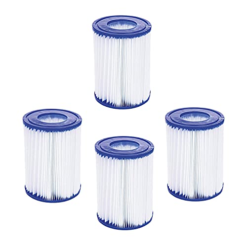 WuYan Schwimmbadfilter, kompatibel mit Best-Way Cartridge II, Whirlpool-Filter, kompatibel mit Lay Z Spa Filterpumpe, 4 Stück von WuYan