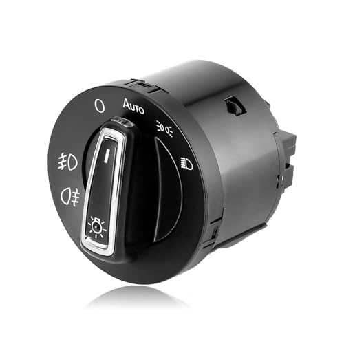 WuYyyyy Car Headlight Switch, automatischer Lichtsensor-Scheinwerferschalter, passend für Golf Jetta MK5 6 Tiguan Touran Passat Polo Bora-1C0941531 3BD941531 3BD941531A, Schwarz von WuYyyyy