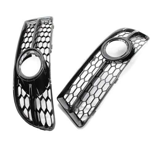 WuYyyyy Nebelscheinwerfergitter Für Audi A4 B7 S4 B7 A4 S-Line 2005-2008 Front Stoßstange Nebel Licht Lampe Grills Abdeckung Nebelscheinwerferblenden.,C-1 Pair von WuYyyyy