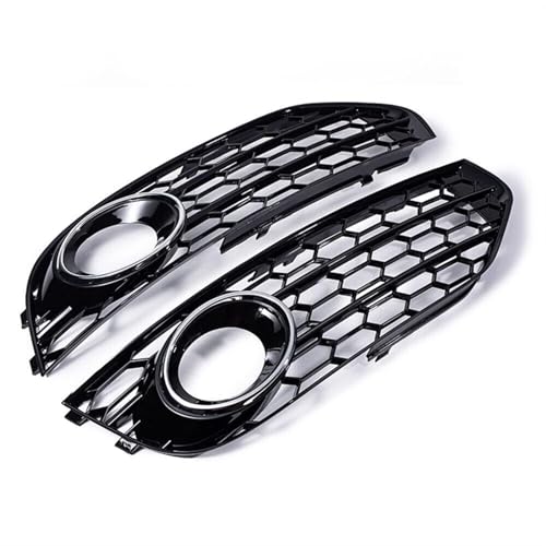 WuYyyyy Nebelscheinwerfergitter Für Audi A4 B8 B8.5 Allroad 2009-2015 Front Stoßstange Nebel Licht Lampe Grills Abdeckung Nebelscheinwerferblenden.,C-1 Pair von WuYyyyy