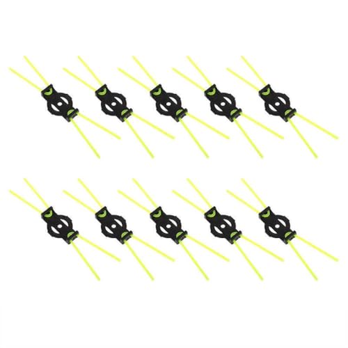 10pcs universeller Rasenmäher Schneidlinie Schnurschnur Kopf kompatibel mit den meisten Mähern für die Entfernung von Pinsel Pinsel Moos resistentes Verschleißmäherzubehör(Type: Yellow) von WucbRkh