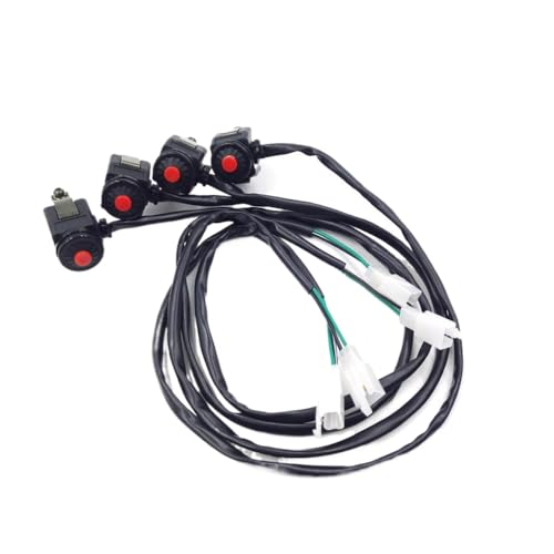 4 PCs Motorradmotor -Starter Töten Sie den universellen Anpassungsschalter aus, das mit den meisten Fahrrädern kompatibel ist(Rot) von WucbRkh