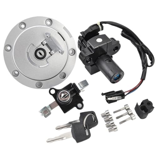 Kraftstoffgaskappe Zündschalter Sitzverriegelungsschlüsselkit kompatibel mit CB1 CB400F 1989-1991 CB1000F 1993-1997 FITS-Modelle unter Verwendung von 35010-KAF-762 35010-MZ1-600(1 Set) von WucbRkh