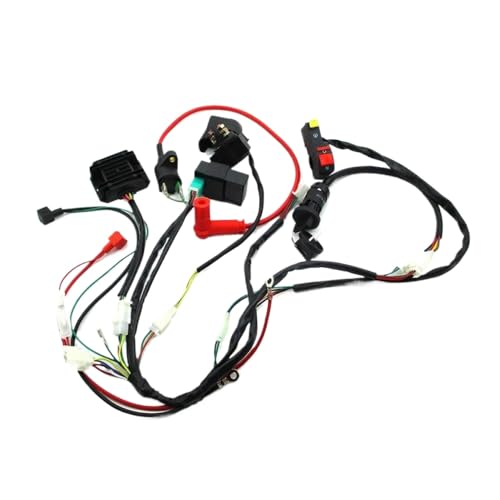 Stoneder 190cc -Kabelbaumkit mit Key Switch Ignition kompatibel mit 190 -cm3 -Motoren von WucbRkh
