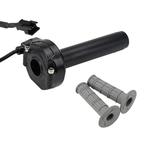 WucbRkh 12 V 96V Gas Twist Grip Gasgriff für Elektro -Roller E -Fahrrad kompatibel mit den meisten Motorrädern im Lenkerzubehör(GRAU) von WucbRkh