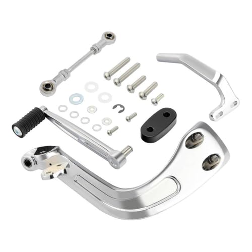 WucbRkh Chrome Black Mid Controls Shift Side Set kompatibel mit FLSB FXFB FXFBS FXDRS-Modelle 2018-2023 Motorradteile(Chrom) von WucbRkh